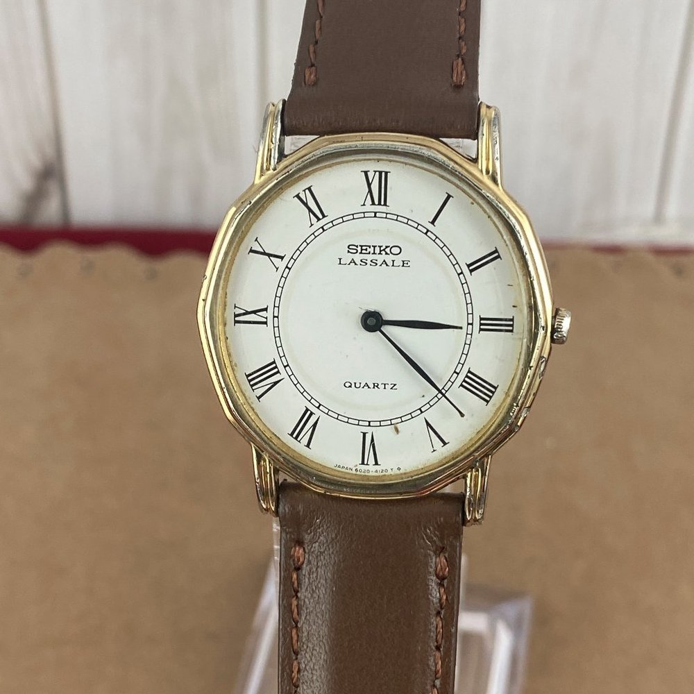 Vintage Elegant but Stylish Unisex Seiko Lassale 18K Gold Plated Watch
